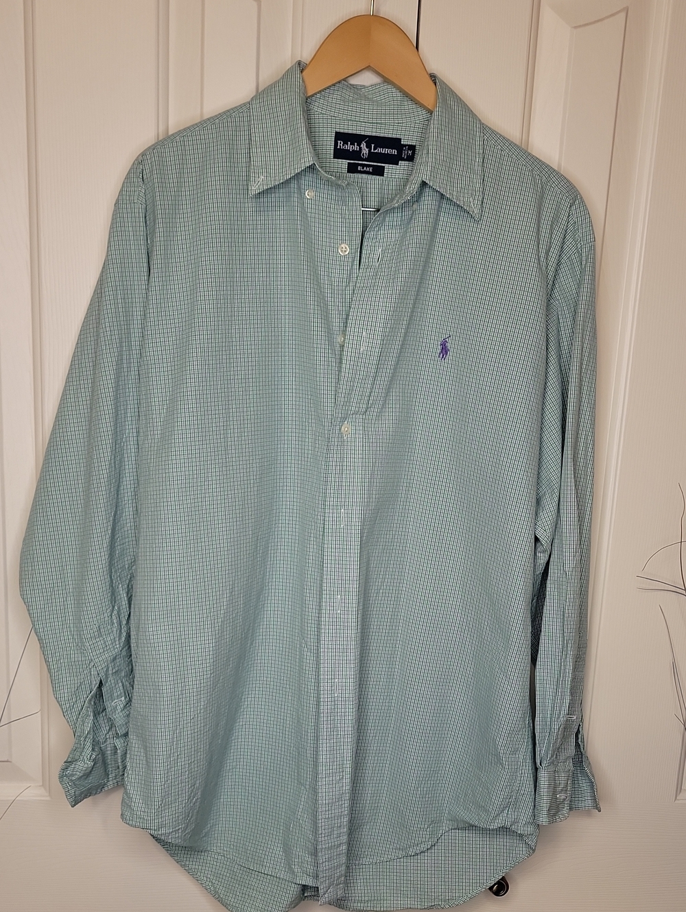 Ralph Lauren Light Mint Green Check Button-Down Shirt